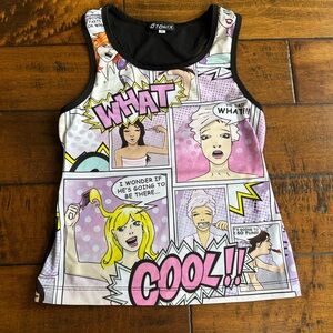Comic book women’s yoga/workout tank top by Otomix size small